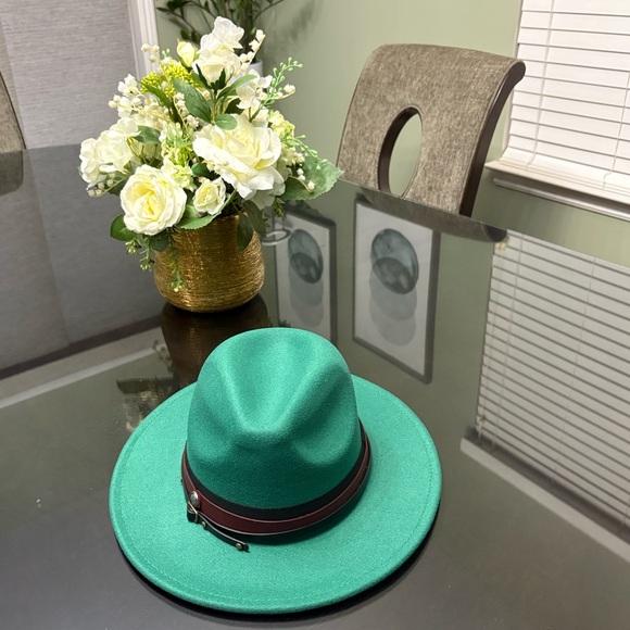 Green Fedora Hat - Picture 5 of 6